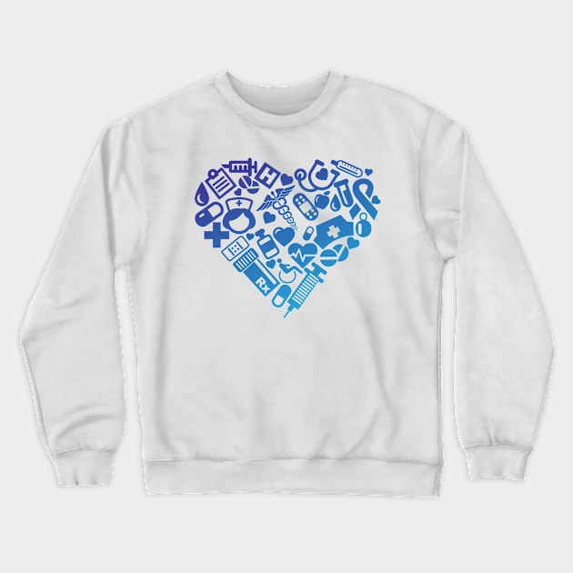 Love Nurses Crewneck Sweatshirt by richhwalsh